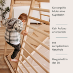 CLIFF Rutschrampe mit Hinweisen zu abgerundeten Kanten, zweiseitiger Nutzung und EU-Qualität