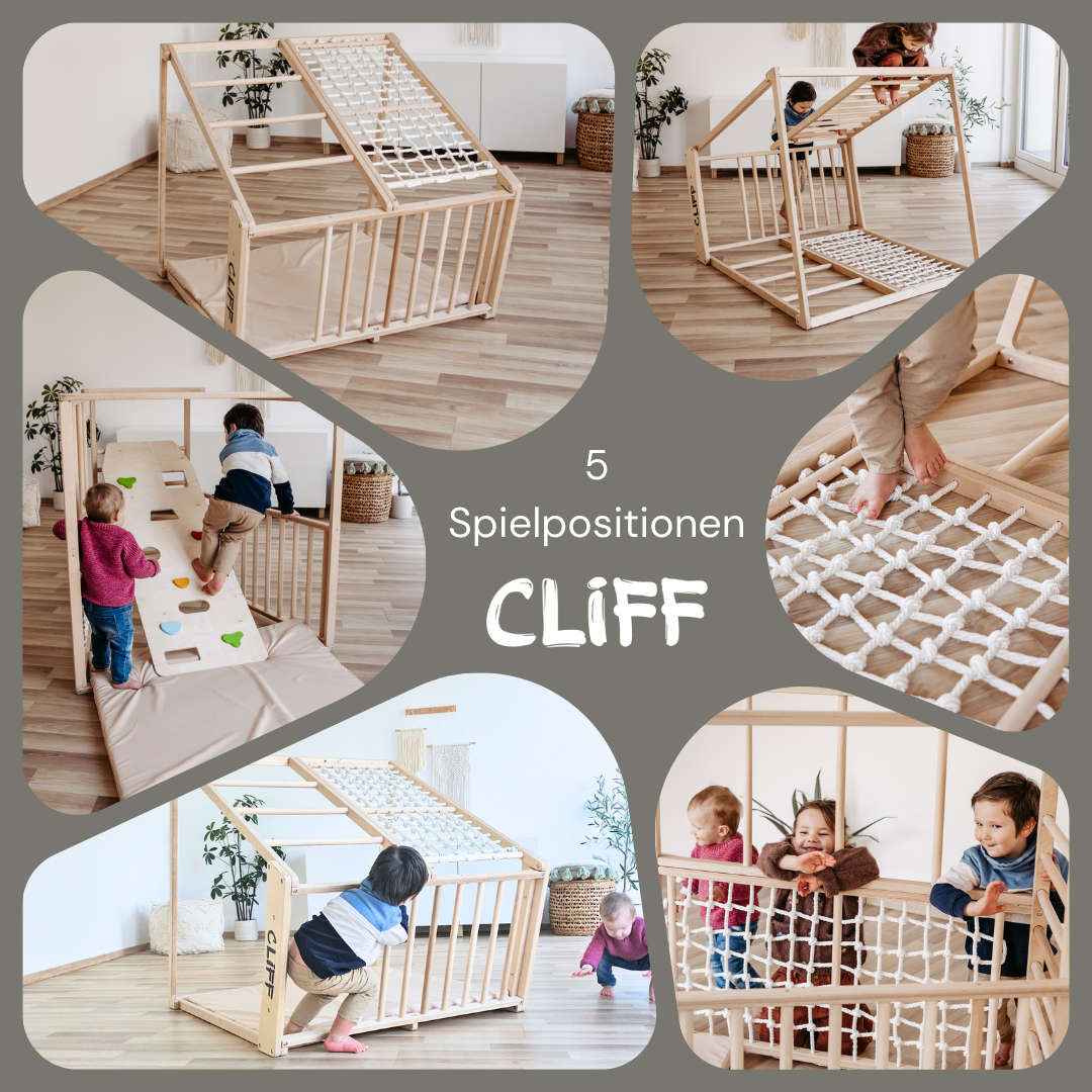 CLIFF PRO White Edition Klettergerüst 5 Spielpositionen