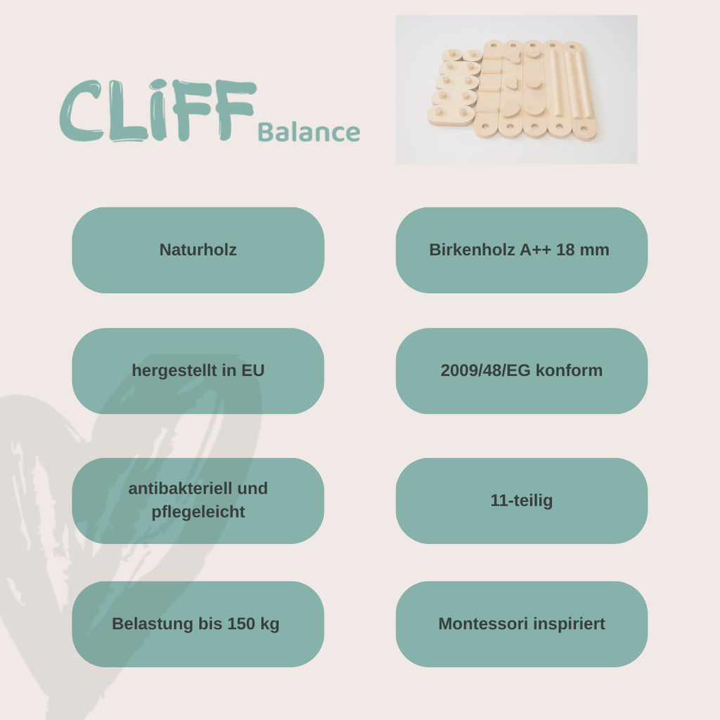 CLIFF Balancebalken Produktinfos