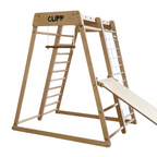 Freigestelltes CLIFF Compact Klettergerüst mit Rutsche