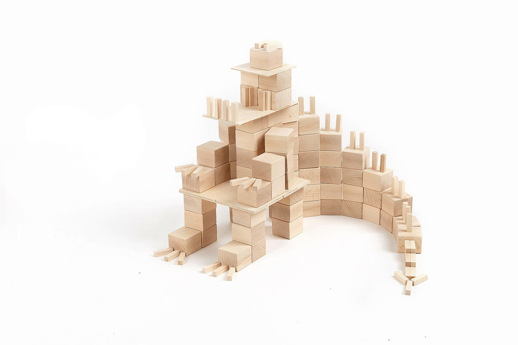 Drachen-Bauidee aus Just Blocks BASIC Medium Holzelementen