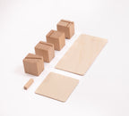 Just Blocks Smart Lines Holzelemente mit flachen Bauteilen und Stäben